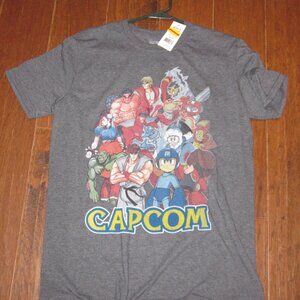 Capcom med mens street fighter t shirt New